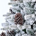 Árbol de Navidad artificial decorado y nevado de 240 cm con piñas Uppsala Oferta