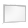 Espejo moderno 110x60cm pared entrada marco blanco brillante Nadine Descueto