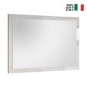 Espejo moderno 110x60cm pared entrada marco blanco brillante Nadine Venta