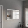 Espejo moderno 110x60cm pared entrada marco blanco brillante Nadine Rebajas