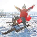 Trineo de nieve para niños con manillar asiento y frenos a pedal Comet Venta