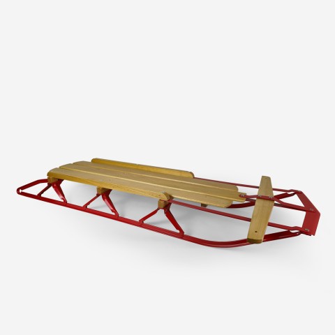 Trineo de nieve plegable, trineo de madera, 43.3 in con cuerda de remolque,  capacidad de carga máxima de 264.6 lbs, adecuado para deportes de invierno