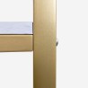 Mesa manicura esteticista metal dorado efecto mármol 110x43x81cm Lipota Descueto