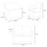 Conjunto exterior 2 sillones sofá mesa de almacenaje Riccione Grand Soleil Modelo