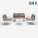 Salón exterior sofá mesita centro 2 sillones Portofino Grand Soleil Modelo