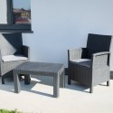 Salón jardín exterior 2 sillones cojines mesa de centro Tropea Grand Soleil. Modelo