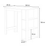 Conjunto mesa alta 120x60 madera blanca 4 taburetes h75 bar cocina Lyman Catálogo