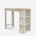Conjunto mesa alta cocina 120x60cm 4 taburetes giratorios regulables Redmond 