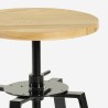 Conjunto mesa alta cocina 120x60cm 4 taburetes giratorios regulables Redmond 