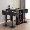 Conjunto 4 taburetes de bar giratorios mesa cocina negro alto 120x60cm Vernon Venta