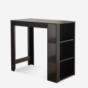 conjunto de mesa alta bar negro 4 taburetes con respaldo cruzville Stock