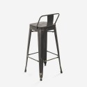 conjunto de mesa alta bar negro 4 taburetes con respaldo cruzville Modelo