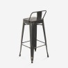 conjunto de mesa alta bar negro 4 taburetes con respaldo cruzville Modelo