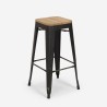 conjunto 4 taburetes bar industrial mesa 120x60 negro vintage fordville Medidas