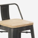 conjunto de 4 taburetes de bar Lix respaldo mesa alta cocina negro 120x60 wahoo Compra