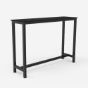 rexford conjunto de 2 taburetes de barra respaldo alto mesa de bar negro industrial Stock