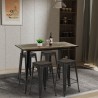 conjunto de 4 taburetes mesa alta de bar cocina industrial 120x60 farley Oferta