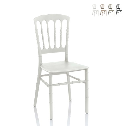 Divina silla de diseño clásico para restaurantes y bodas al aire libre Promoción