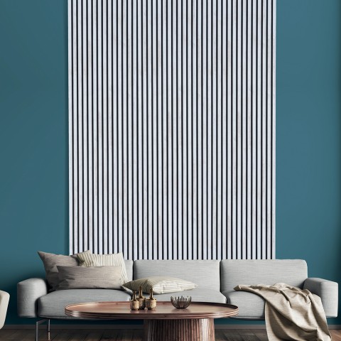 5 paneles decorativos fonoabsorbentes 120x57cm madera roble blanco K-RB Promoción