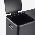 Contenedor de reciclaje Propre L de 3 cubos 24 litros accionado por pedal Características