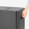 Contenedor de reciclaje Propre L de 3 cubos 24 litros accionado por pedal Coste