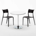 Mesa Redonda Blanca Con 2 Sillas De Colores Interior Bar Parisienne Long Island Medidas