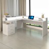 Escritorio esquinero de oficina con 3 cajones estante New Selina A-S Plus Rebajas