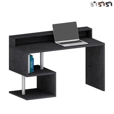 Escritorio de oficina moderno elegante con repisa 140x60x92,5cm Esse 2 Plus Promoción