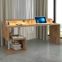 Escritorio para oficina de diseño moderno 180x60x92,5cm con tablero estantería Esse 2 Plus Elección