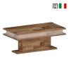 Mesa de centro salón blanca brillante 100 x 55 cm luces LED Little Big Precio