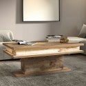 Mesa de centro salón blanca brillante 100 x 55 cm luces LED Little Big Elección