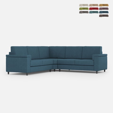 Sofá esquinero moderno 5 plazas en tela 226x226 cm Marrak 12AG Promoción