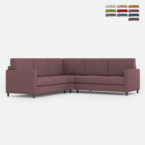 Sofá de diseño moderno esquinero 5 plazas en tejido 241x241cm Karay 14AG Promoción