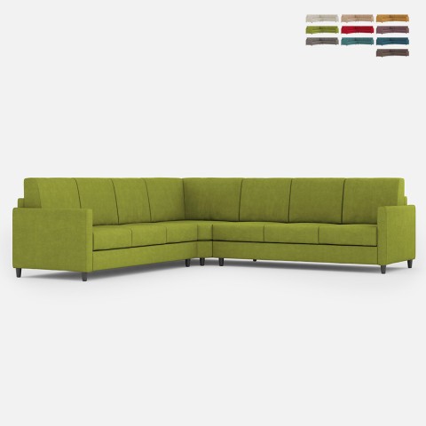 Sofá esquinero de tela para sala de estar 7 plazas grande 281x281cm Karay 218AG Promoción