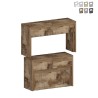 Juego de 2 bancos extensibles 66 - 290 cm para mesa de comedor Pratika A + B Oferta