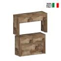 Juego de 2 bancos extensibles 66 - 290 cm para mesa de comedor Pratika A + B 