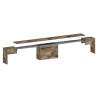 Juego de 2 bancos extensibles 66 - 290 cm para mesa de comedor Pratika A + B 