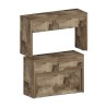 Juego de 2 bancos extensibles 66 - 290 cm para mesa de comedor Pratika A + B 