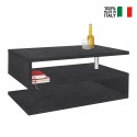 Mesa de centro moderna rectangular 90 x 55 cm 2 estantes Zeta 90 Características