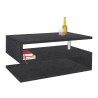 Mesa de centro moderna rectangular 90 x 55 cm 2 estantes Zeta 90 