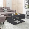 Mesa de centro moderna rectangular 90 x 55 cm 2 estantes Zeta 90 Catálogo
