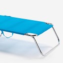 Tumbona de playa y piscina aluminio resistente con parasol Cancun Stock