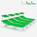 4 tumbonas hamacas de mar de aluminio plegable Cancun Stock