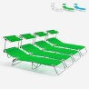 4 tumbonas hamacas de mar de aluminio plegable Cancun Stock