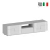 Mueble TV moderno con soporte, 4 puertas y cajón 220x45x46cm Chiron 