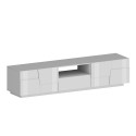 Mueble TV moderno con soporte, 4 puertas y cajón 220x45x46cm Chiron 
