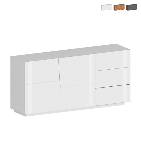 Aparador moderno 2 puertas 3 cajones para salón o dormitorio Glencoe Promoción