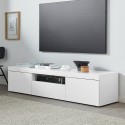 Mueble TV salón moderno 160 x 40 x 35 cm 2 puertas 1 abatible Regan Elección