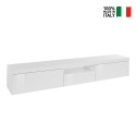 Mueble TV salón 2 puertas 1 abatible 220 x 40 x 35 cm moderno elegante Novo Catálogo