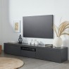 Mueble TV salón 2 puertas 1 abatible 220 x 40 x 35 cm moderno elegante Novo Oferta